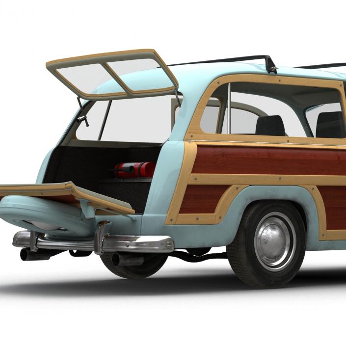 3D Generic Retro Car 2 Rigged