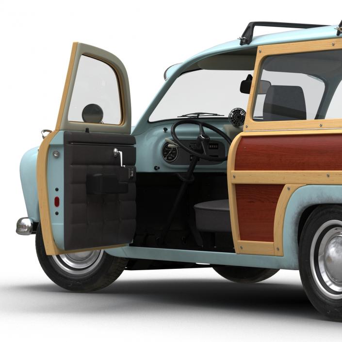 3D Generic Retro Car 2 Rigged