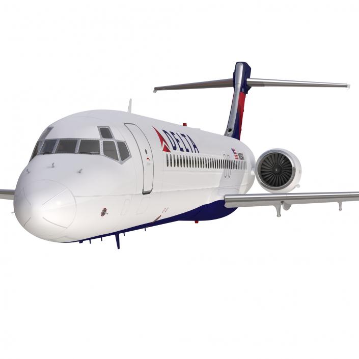 Boeing 717-200 Delta Air Lines Rigged 3D