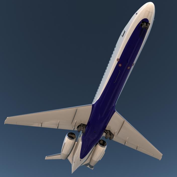 Boeing 717-200 Delta Air Lines Rigged 3D