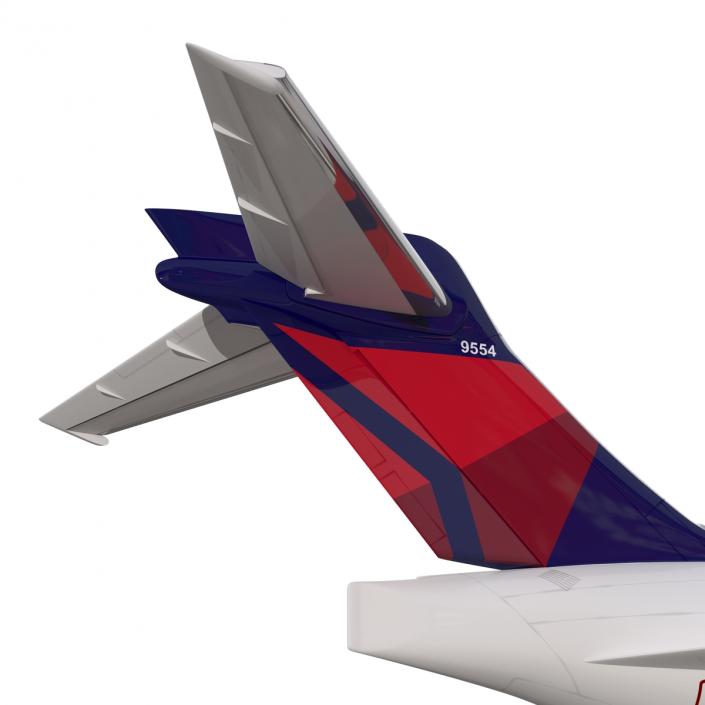 Boeing 717-200 Delta Air Lines Rigged 3D