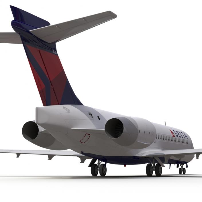 Boeing 717-200 Delta Air Lines Rigged 3D