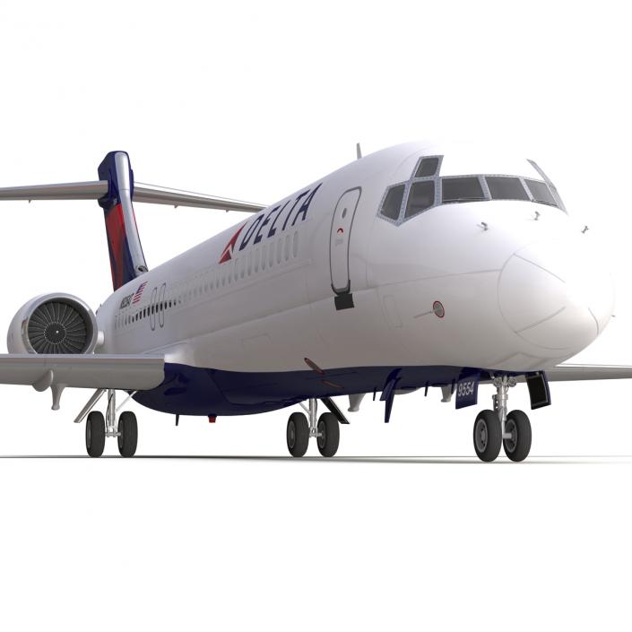 Boeing 717-200 Delta Air Lines Rigged 3D