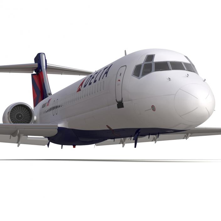 Boeing 717-200 Delta Air Lines Rigged 3D