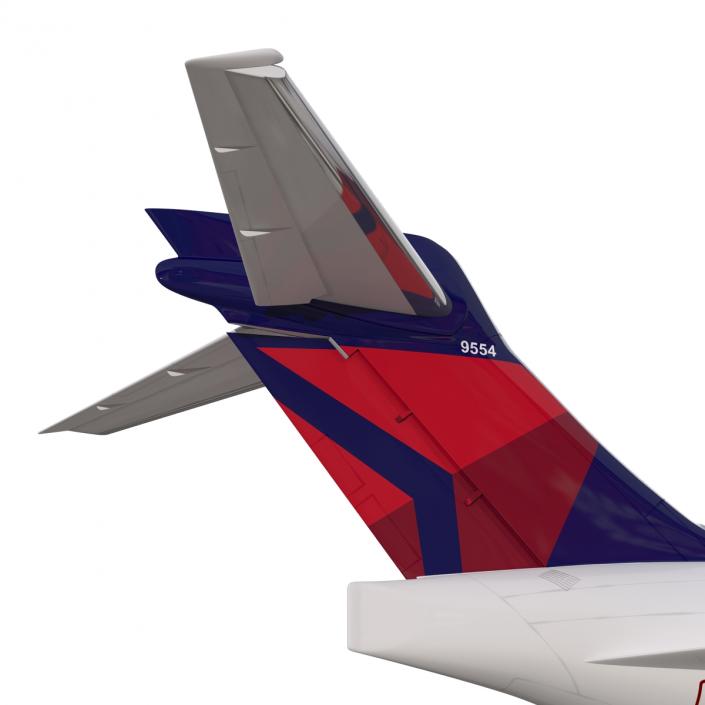 Boeing 717-200 Delta Air Lines Rigged 3D