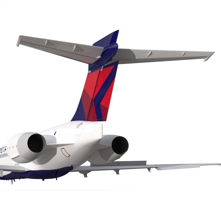 Boeing 717-200 Delta Air Lines Rigged 3D