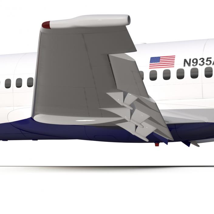 Boeing 717-200 Delta Air Lines Rigged 3D