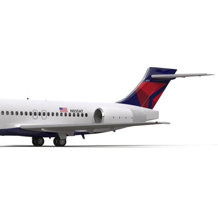 Boeing 717-200 Delta Air Lines Rigged 3D