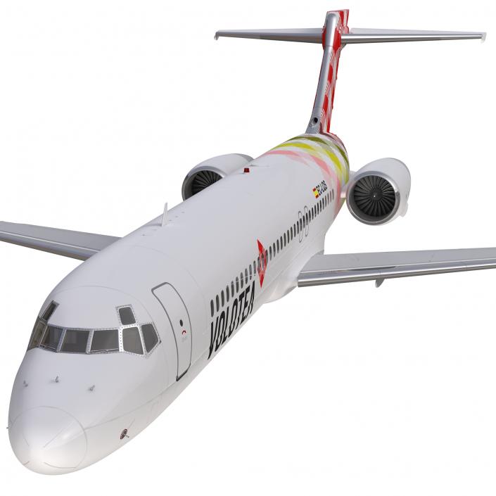 Boeing 717-200 Volotea Rigged 3D model