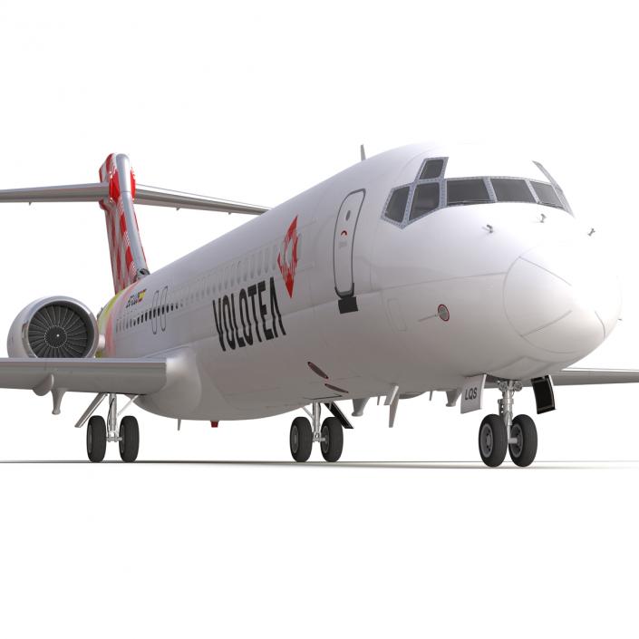 Boeing 717-200 Volotea Rigged 3D model