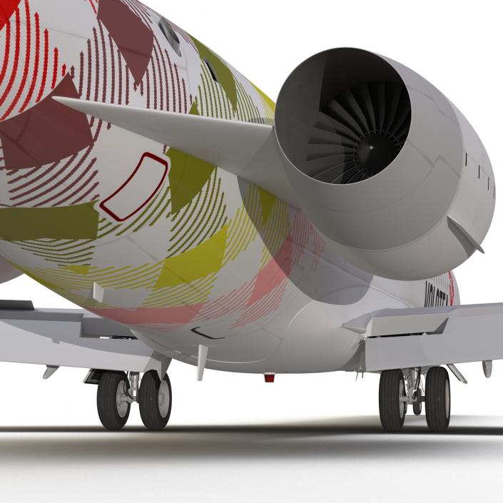 Boeing 717-200 Volotea Rigged 3D model