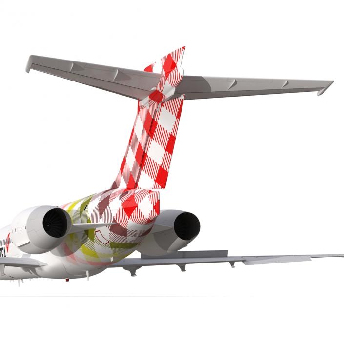 Boeing 717-200 Volotea Rigged 3D model