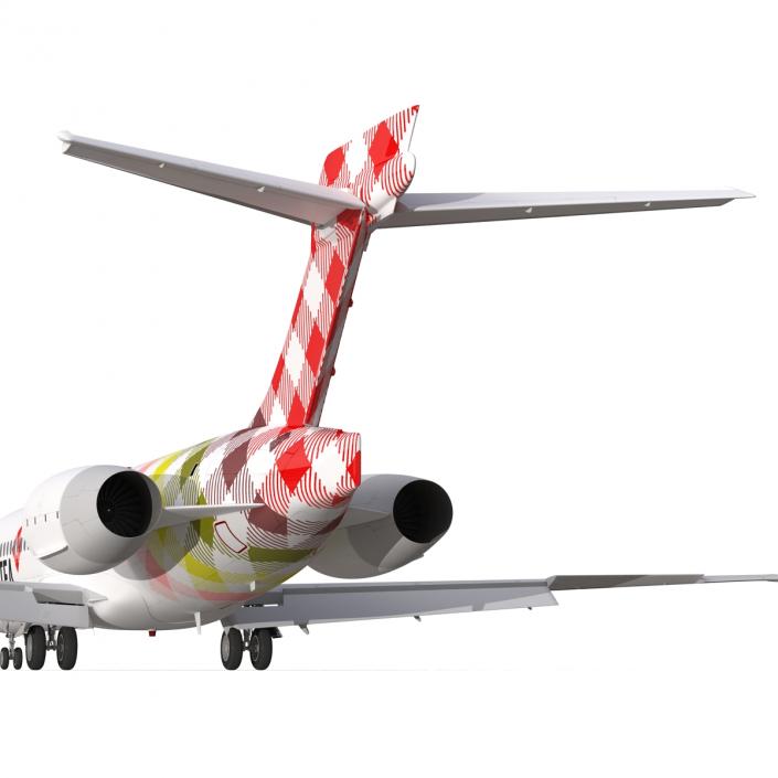 Boeing 717-200 Volotea Rigged 3D model