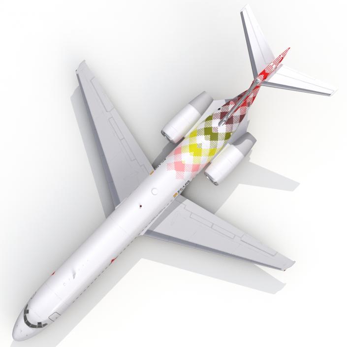 Boeing 717-200 Volotea Rigged 3D model