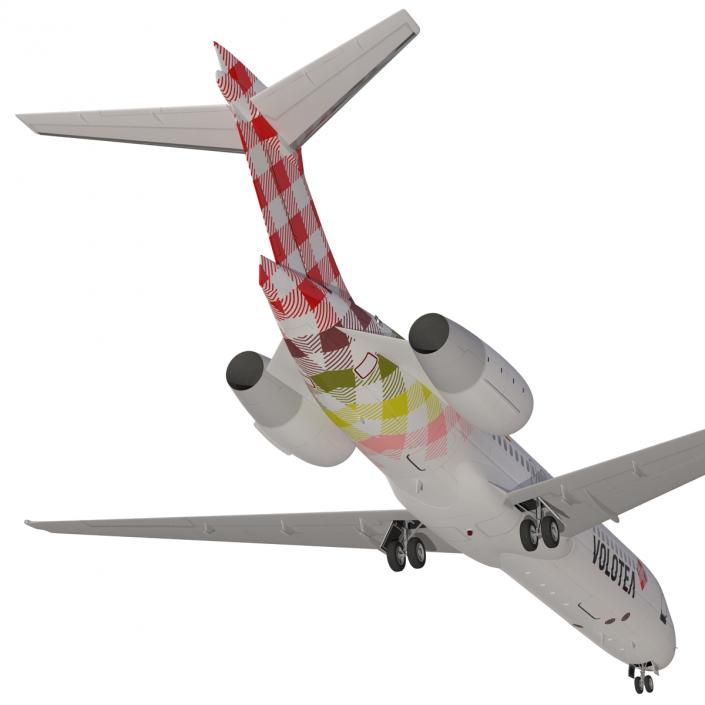 Boeing 717-200 Volotea Rigged 3D model