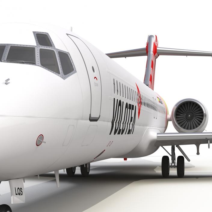 Boeing 717-200 Volotea Rigged 3D model