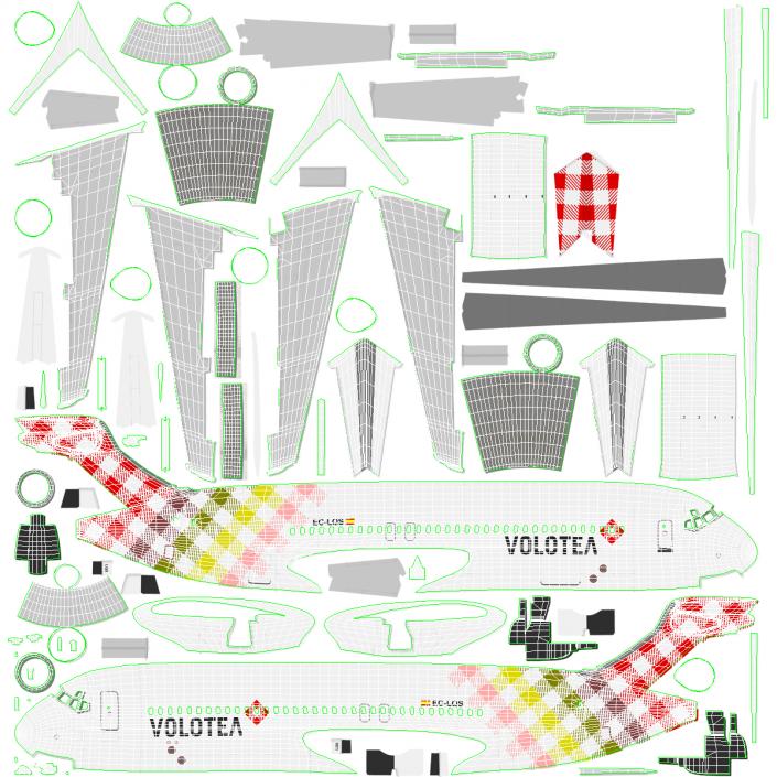 Boeing 717-200 Volotea Rigged 3D model