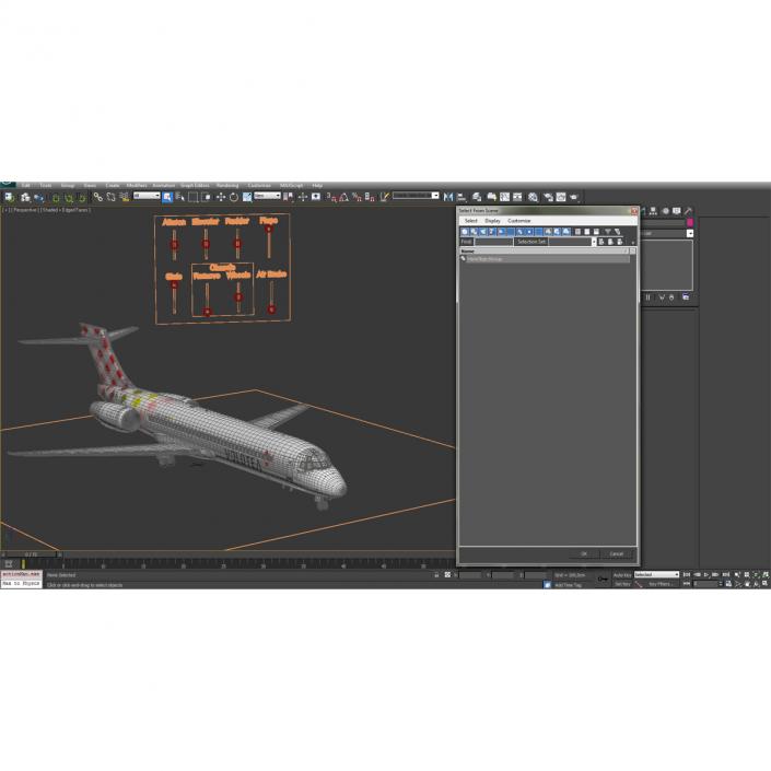 Boeing 717-200 Volotea Rigged 3D model