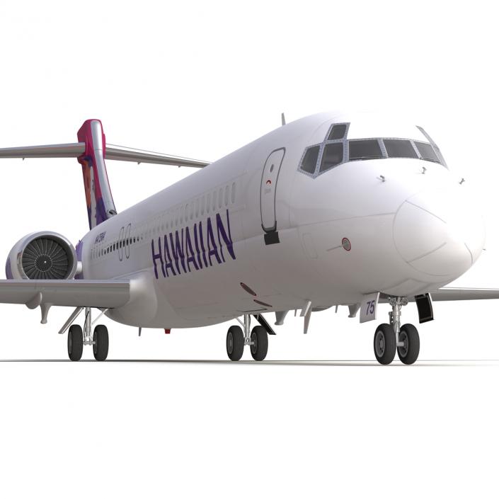 Boeing 717-200 Hawaiian Airlines Rigged 3D model