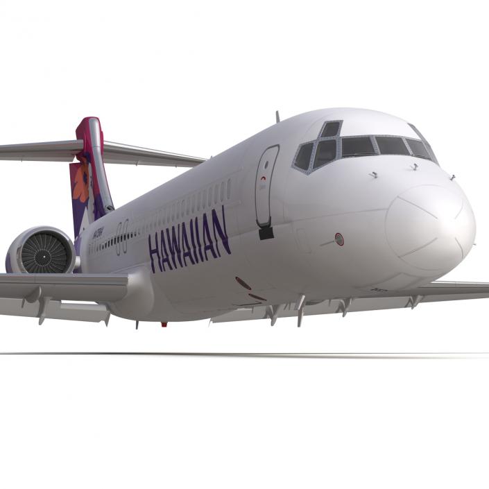 Boeing 717-200 Hawaiian Airlines Rigged 3D model