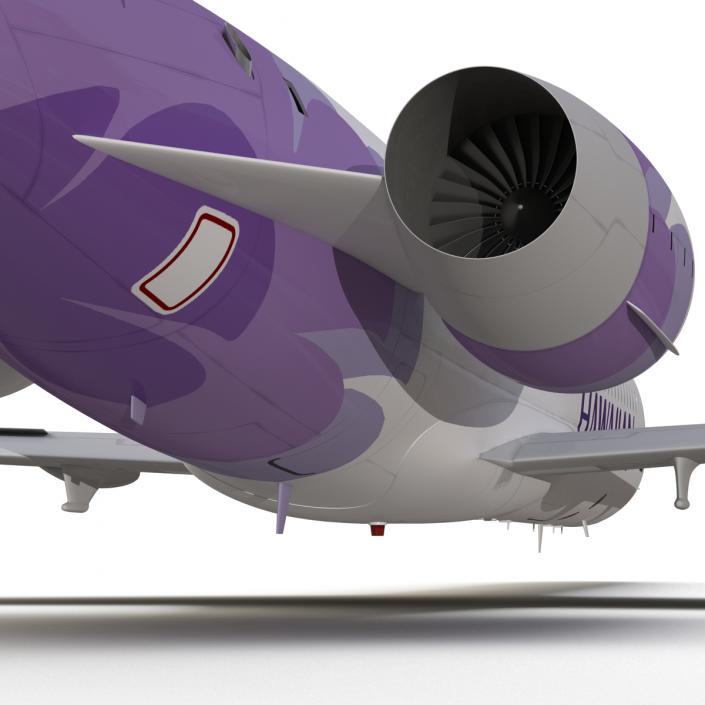 Boeing 717-200 Hawaiian Airlines Rigged 3D model