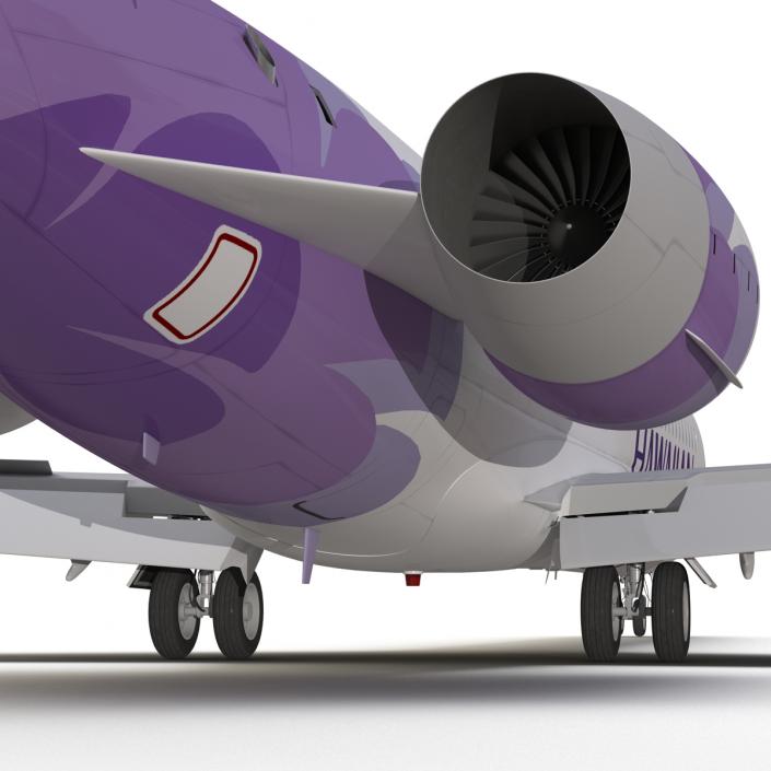 Boeing 717-200 Hawaiian Airlines Rigged 3D model