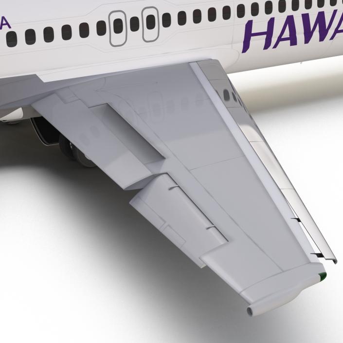 Boeing 717-200 Hawaiian Airlines Rigged 3D model