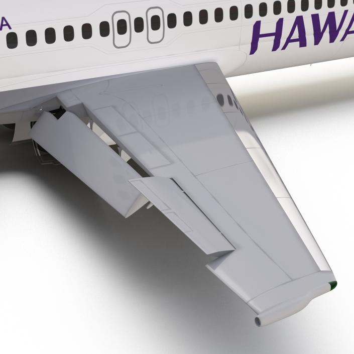 Boeing 717-200 Hawaiian Airlines Rigged 3D model