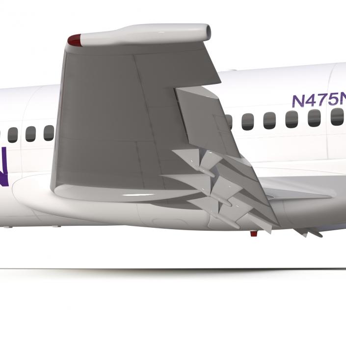 Boeing 717-200 Hawaiian Airlines Rigged 3D model