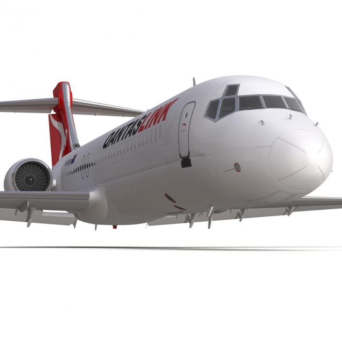 3D Boeing 717-200 Qantas Airways Rigged