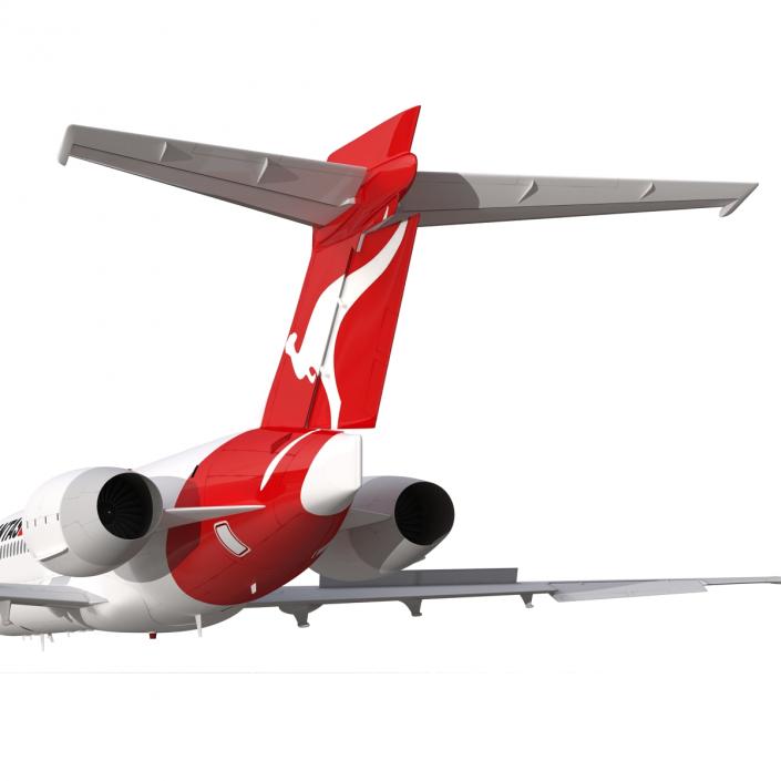 3D Boeing 717-200 Qantas Airways Rigged