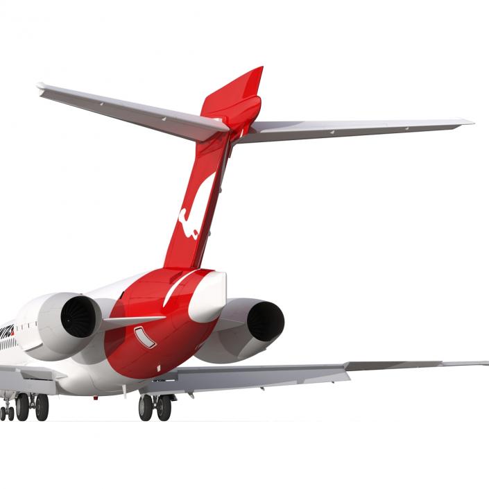 3D Boeing 717-200 Qantas Airways Rigged