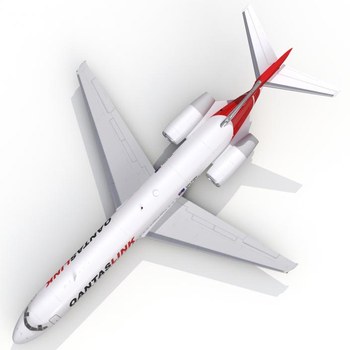 3D Boeing 717-200 Qantas Airways Rigged