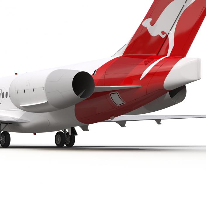 3D Boeing 717-200 Qantas Airways Rigged