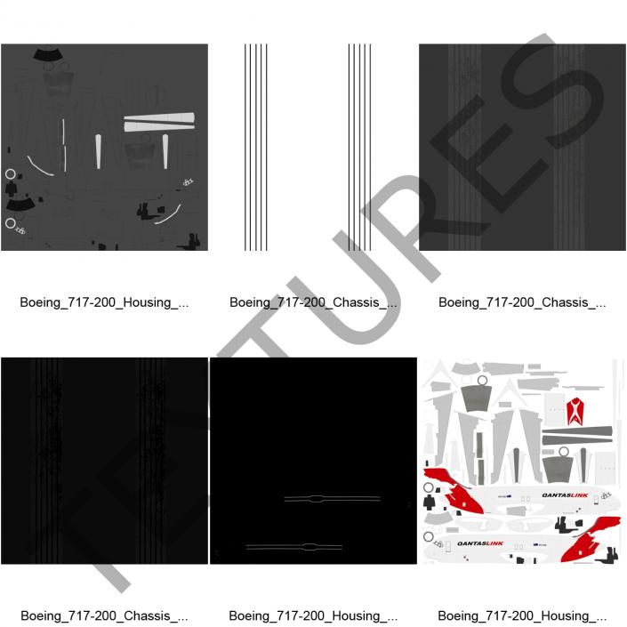 3D Boeing 717-200 Qantas Airways Rigged