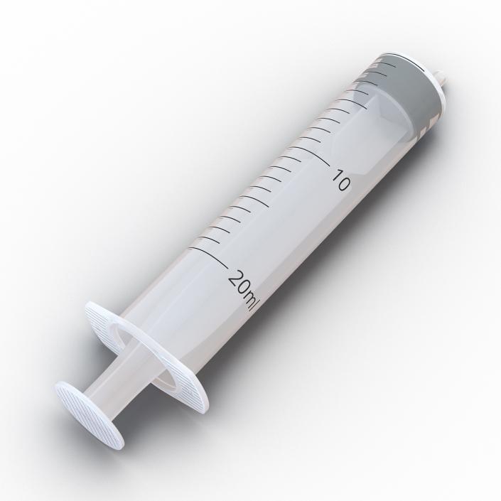 3D Disposable Syringe 20ml model