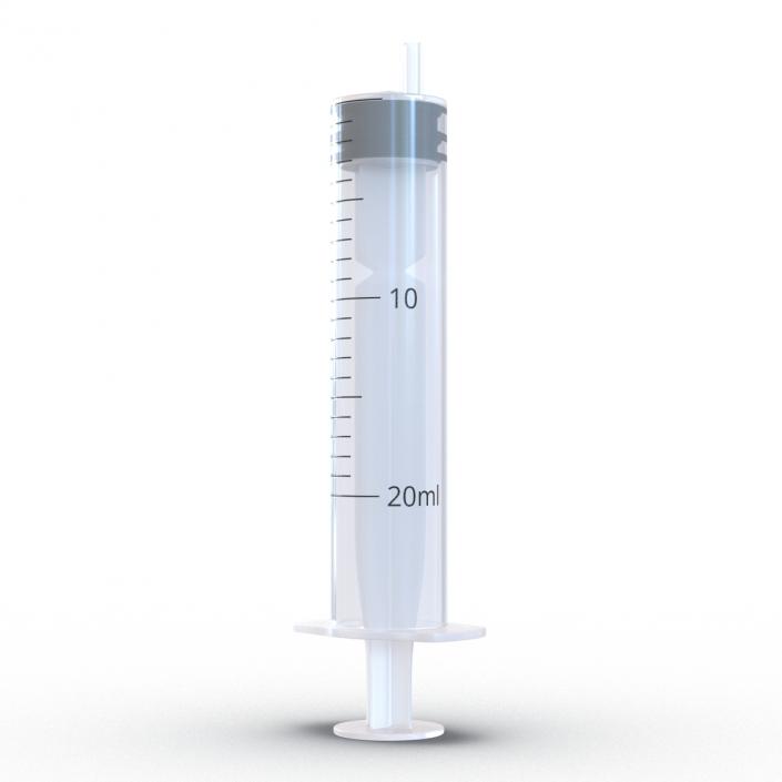 3D Disposable Syringe 20ml model