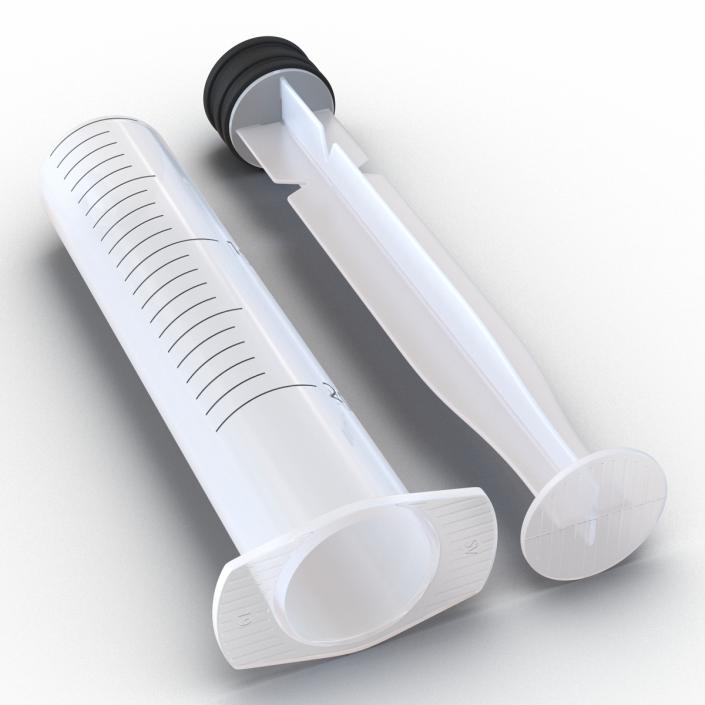 3D Disposable Syringe 20ml model