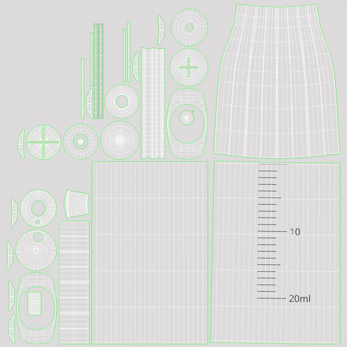 3D Disposable Syringe 20ml model