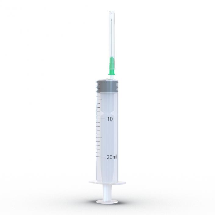 Disposable Syringe 20ml Set 3D