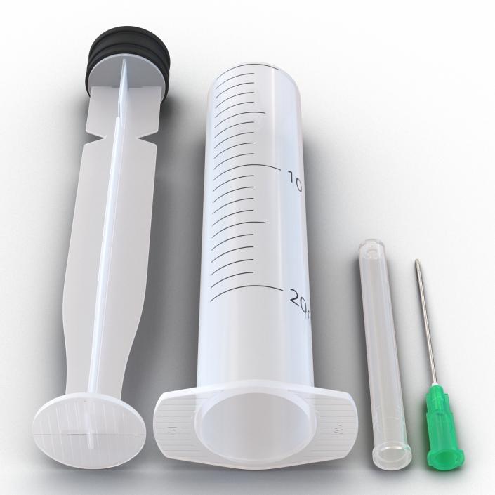 Disposable Syringe 20ml Set 3D