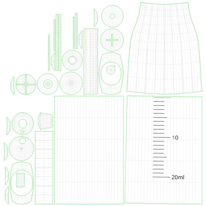 Disposable Syringe 20ml Set 3D