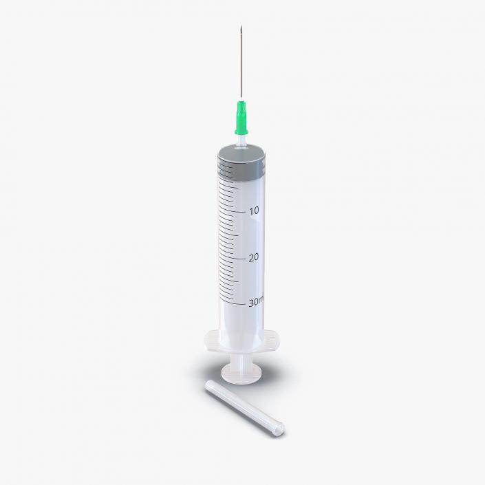 Disposable Syringe 30ml Set 3D