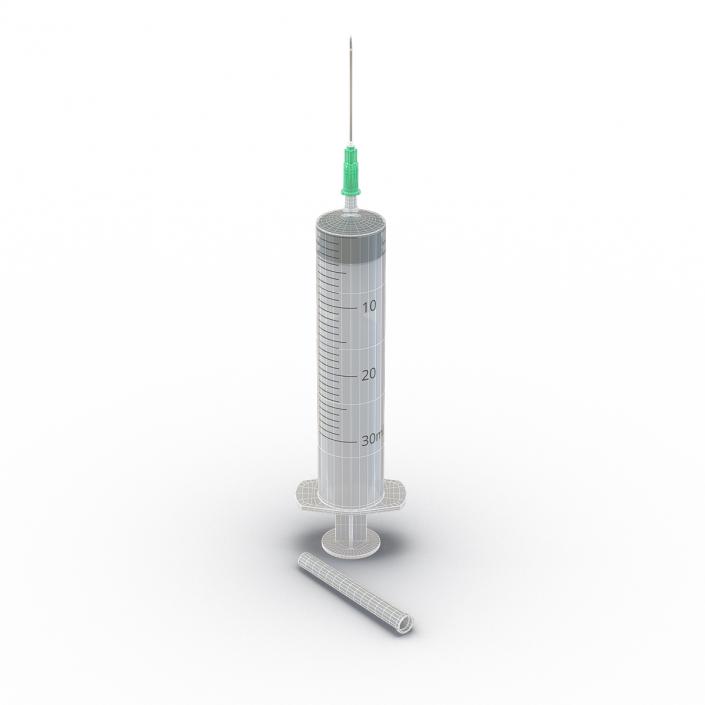 Disposable Syringe 30ml Set 3D