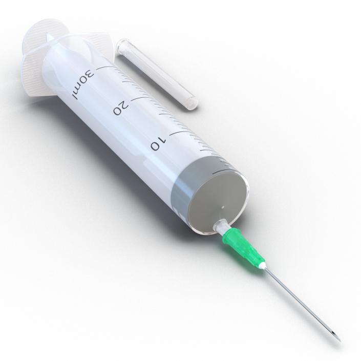 Disposable Syringe 30ml Set 3D