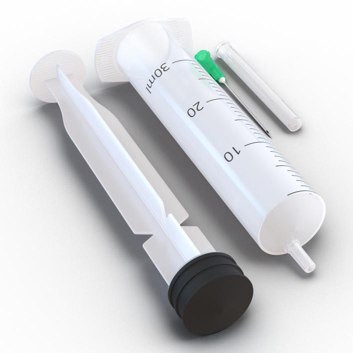 Disposable Syringe 30ml Set 3D