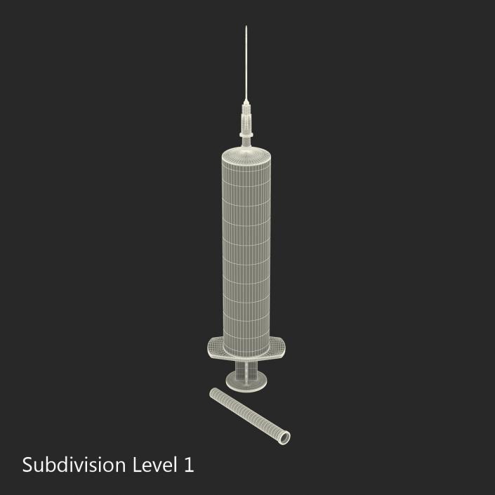 Disposable Syringe 30ml Set 3D