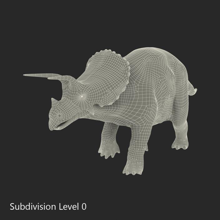 3D Triceratops Pose 3 model