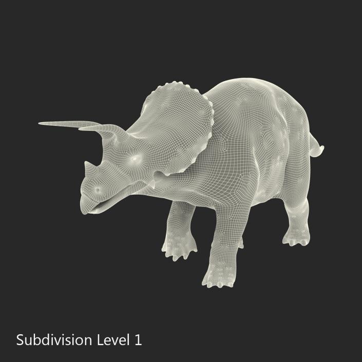 3D Triceratops Pose 3 model