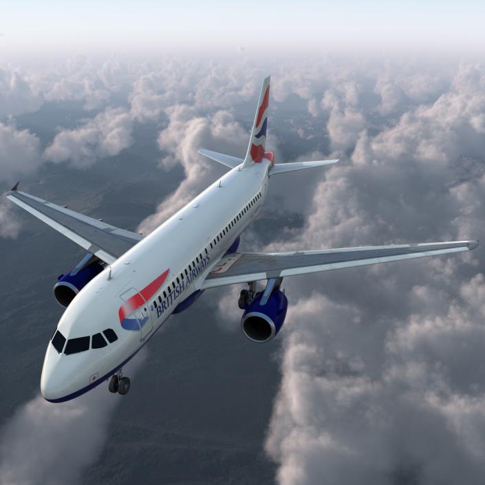 Airbus A319 British Airways 3D